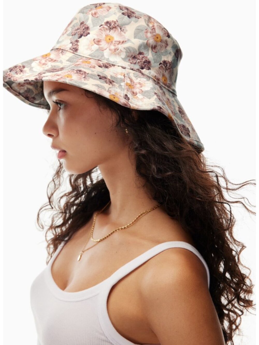 Aritzia Wilfred Memory Floral Twill Bucket Hat